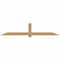 Ekena Millwork Eugene Smooth Timber Gable Bracket, Western Red Cedar, 108"W x 22"H x 5 1/2"D x 5 1/2"F, 5/12 Pitch GBW108X22X0606EUG00SWR - alternate 1
